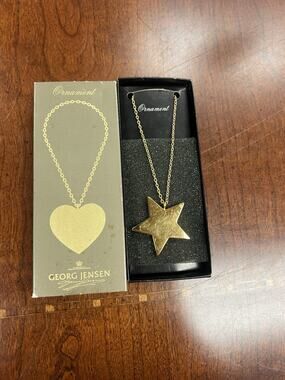 Georg Jensen Denmark Gold Plated 5 Point Star Ornament